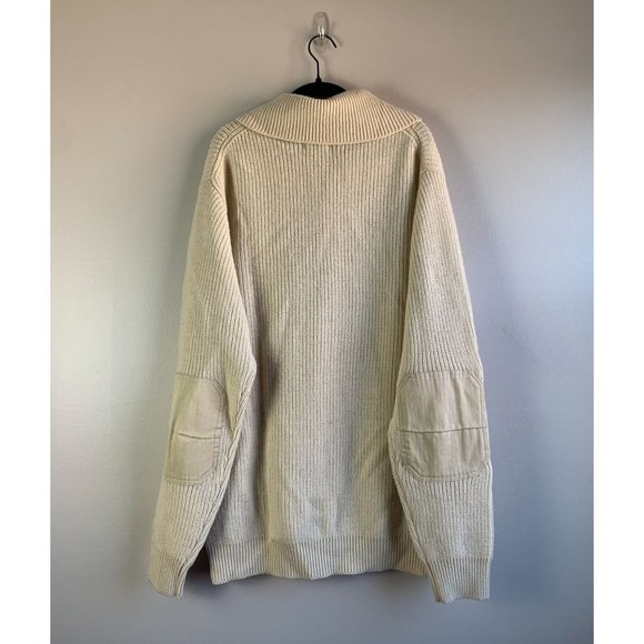 National Geographic 100% Wool Elbow Patch Sweater XL - Picture 4 of 10